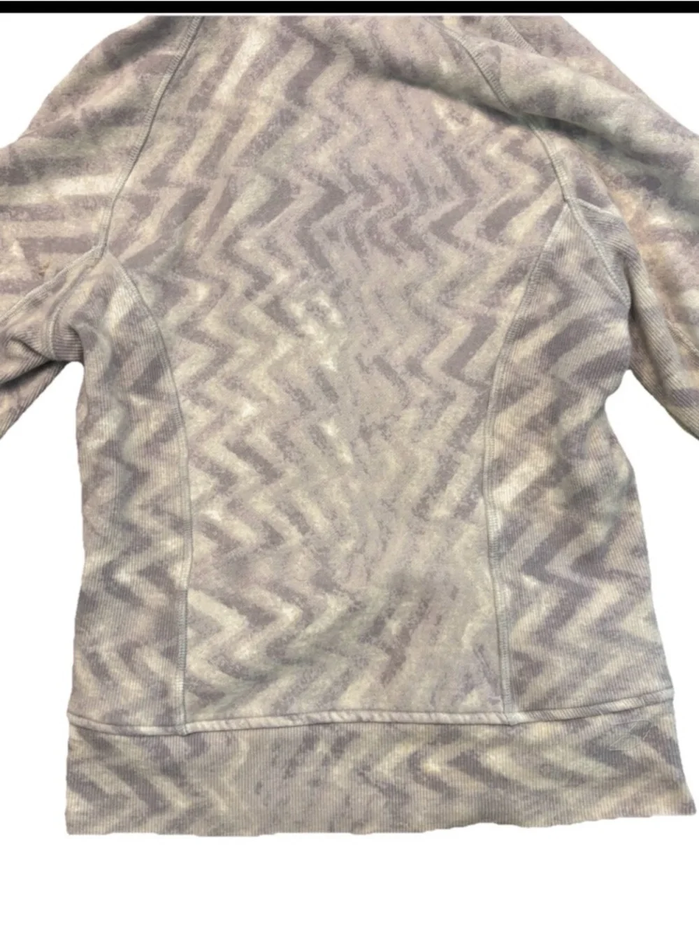 Lululemon Scuba Full-Zip Hoodie | Lilac Zig Zag Pattern | Size 4 - Picture 6 of 12